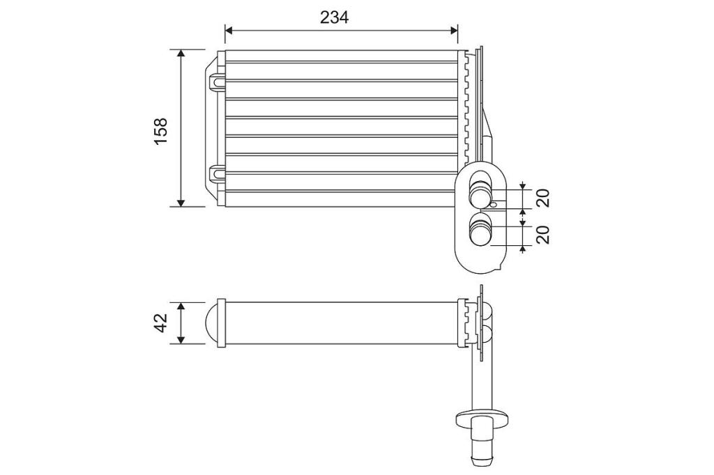 Radiador de calefacción VALEO ref. 812031